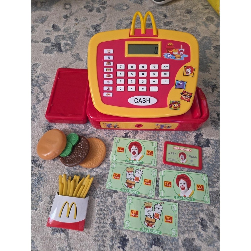 McDonald's Talking Cash Register Set with Food Money 2004